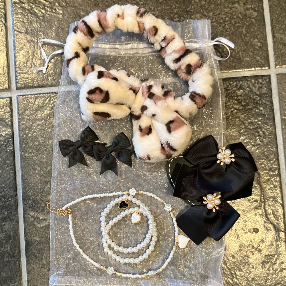 8-Piece Headband, Jewelry and Hair Set